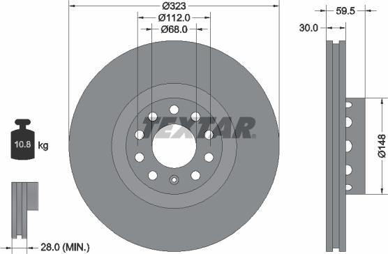 Textar 92122103 - Brake Disc www.parts5.com