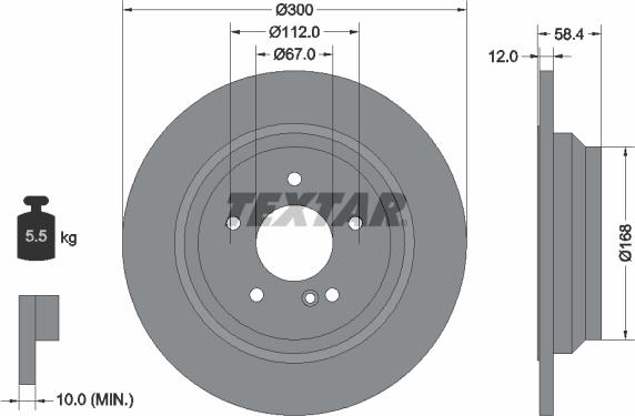 Textar 92176503 - Δισκόπλακα www.parts5.com