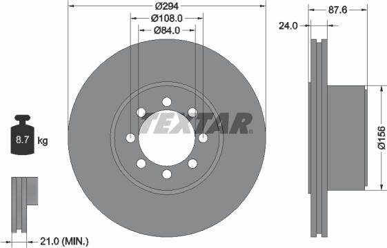 Textar 92171700 - Спирачен диск www.parts5.com