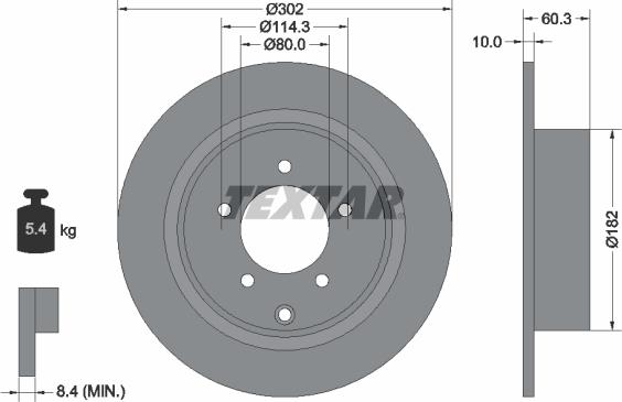 Textar 92177303 - Brake Disc www.parts5.com