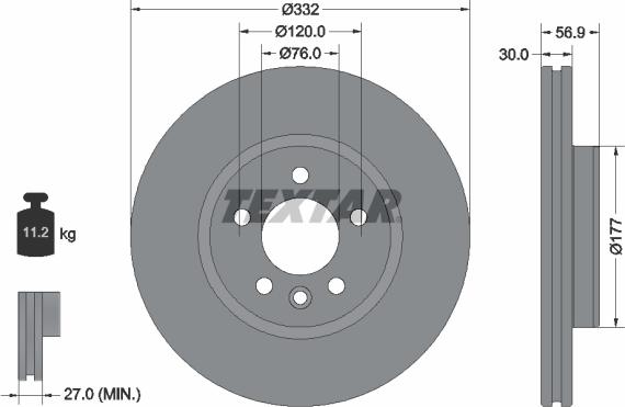 Textar 92307705 - Brake Disc www.parts5.com