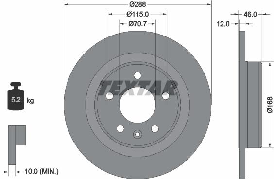 Textar 92314603 - Brake Disc www.parts5.com