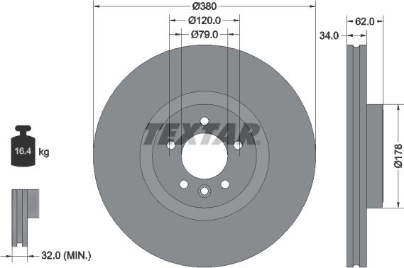 Textar 92316405 - Brake Disc www.parts5.com