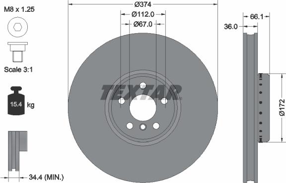 Textar 92290225 - Brake Disc www.parts5.com