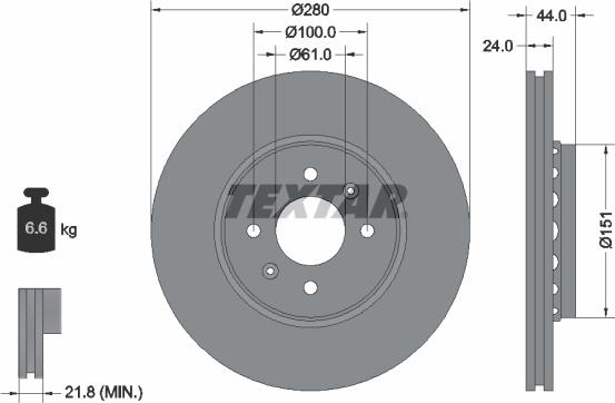 Textar 92254603 - Kočni disk www.parts5.com