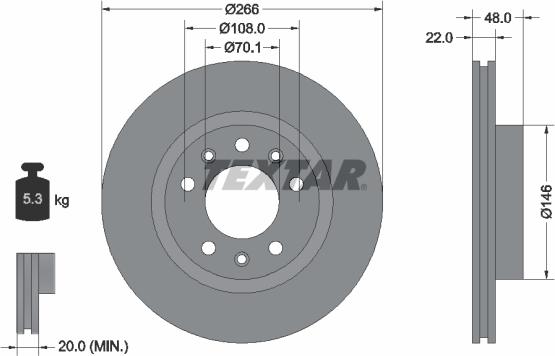 Textar 92269003 - Brake Disc www.parts5.com