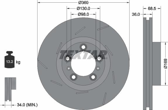 Textar 92213905 - Brake Disc www.parts5.com