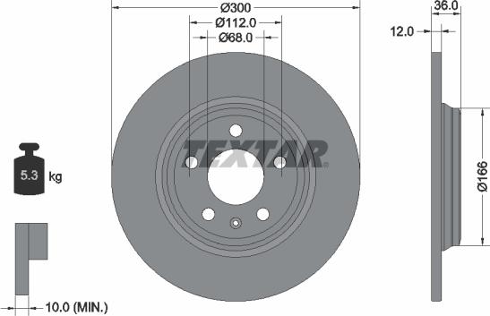 Textar 92282803 - Brake Disc www.parts5.com