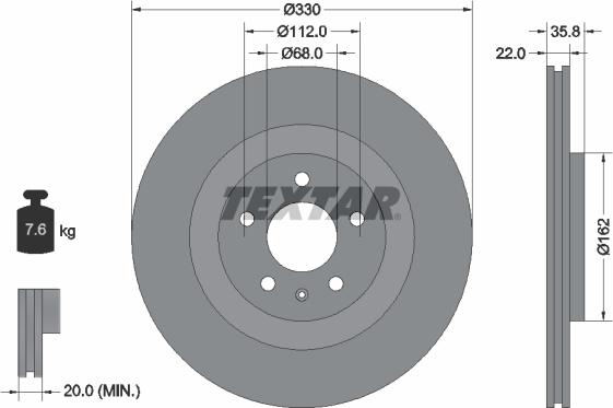 Textar 92238305 - Brake Disc www.parts5.com