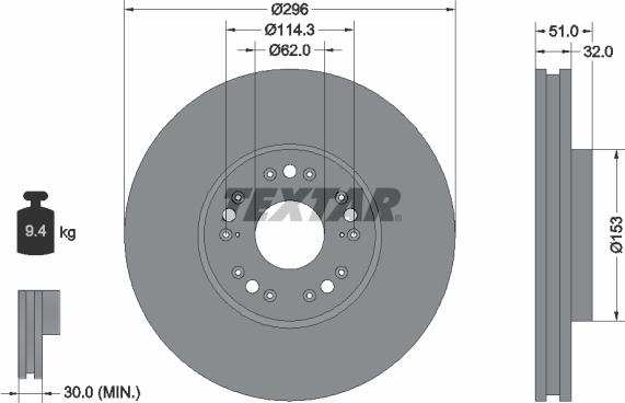 Textar 92237503 - Brake Disc www.parts5.com