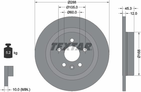 Textar 92275203 - Brake Disc www.parts5.com