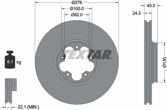 Textar 92110003 - Brake Disc www.parts5.com