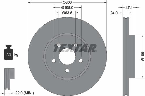 Textar 92109603 - Brake Disc www.parts5.com