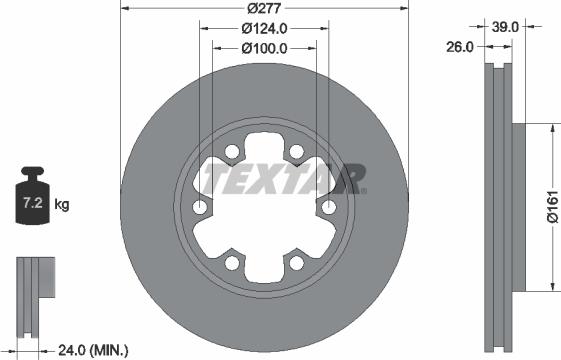 Textar 92059000 - Disc frana www.parts5.com