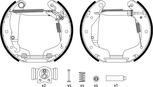 Textar 84044801 - Brake Shoe Set www.parts5.com