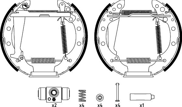 Textar 84044709 - Brake Shoe Set www.parts5.com