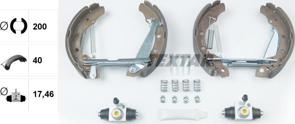 Textar 84044706 - Zestaw szczęk hamulcowych www.parts5.com