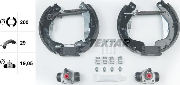 Textar 84058100 - Brake Shoe Set www.parts5.com