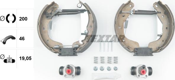 Textar 84058200 - Brake Shoe Set www.parts5.com