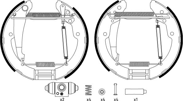 Textar 84052402 - Komplet kočionih papuča www.parts5.com