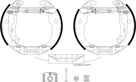 Textar 84067202 - Brake Shoe Set www.parts5.com