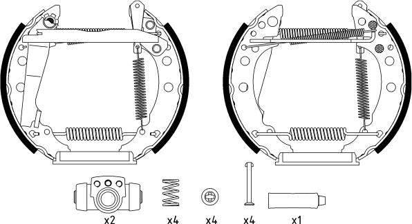 Textar 84018200 - Brake Shoe Set www.parts5.com