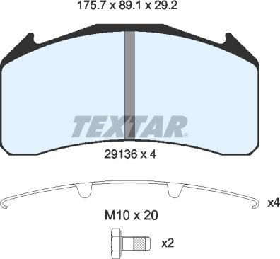 Textar 2913606 - Brake Pad Set, disc brake www.parts5.com