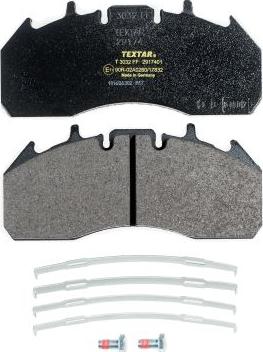 Textar 2917401 - Тормозные колодки, дисковые, комплект www.parts5.com