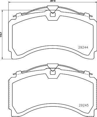 Textar 2924401 - Komplet pločica, disk-kočnica www.parts5.com