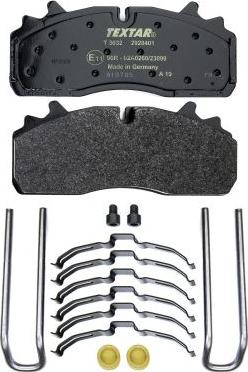 Textar 2928401 - Brake Pad Set, disc brake www.parts5.com