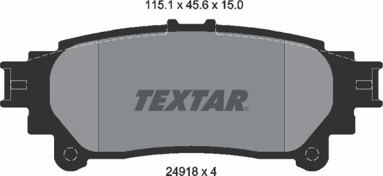 Textar 2491801 - Brake Pad Set, disc brake parts5.com