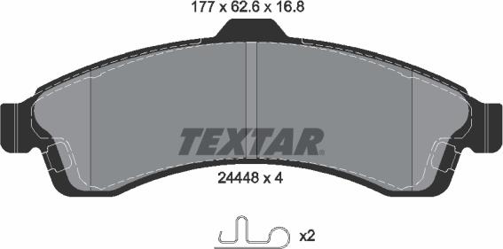 Textar 2444801 - Set placute frana,frana disc www.parts5.com