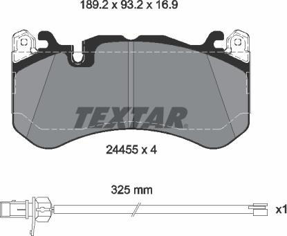 Textar 2445501 - Σετ τακάκια, δισκόφρενα www.parts5.com