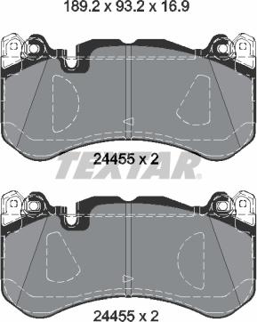 Textar 2445503 - Set placute frana,frana disc www.parts5.com