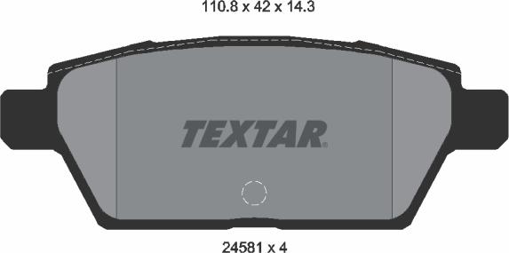 Textar 2458102 - Komplet zavornih oblog, ploscne (kolutne) zavore www.parts5.com