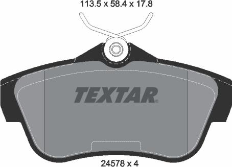 Textar 2457803 - Set placute frana,frana disc www.parts5.com