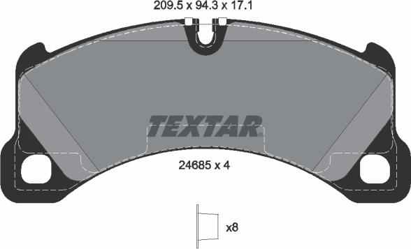 Textar 2468501 - Brake Pad Set, disc brake parts5.com