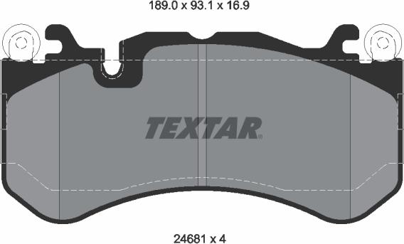 Textar 2468101 - Komplet pločica, disk-kočnica www.parts5.com