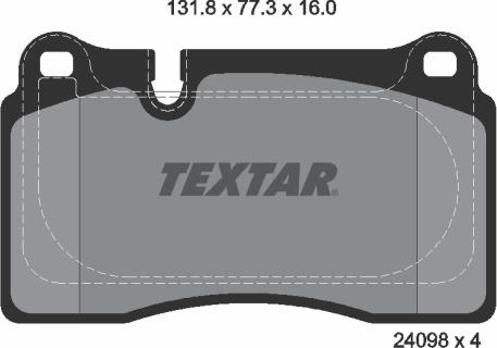 Textar 2409803 - Σετ τακάκια, δισκόφρενα www.parts5.com