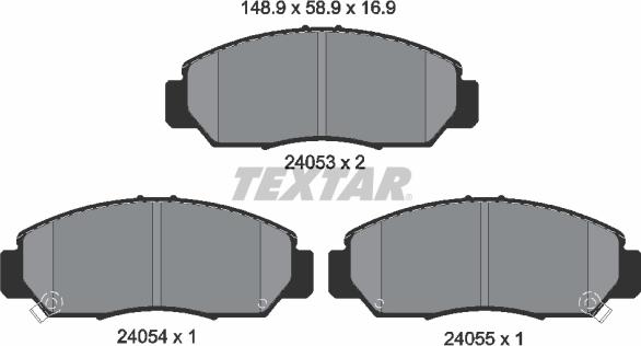 Textar 2405301 - Σετ τακάκια, δισκόφρενα www.parts5.com