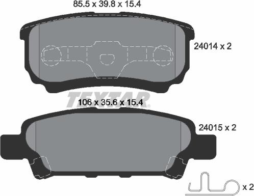 Textar 2401401 - Set placute frana,frana disc www.parts5.com