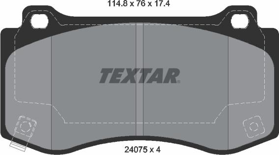 Textar 2407501 - Komplet kočnih obloga, disk kočnica www.parts5.com