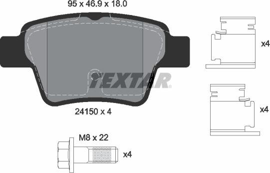 Textar 2415001 - Set placute frana,frana disc www.parts5.com