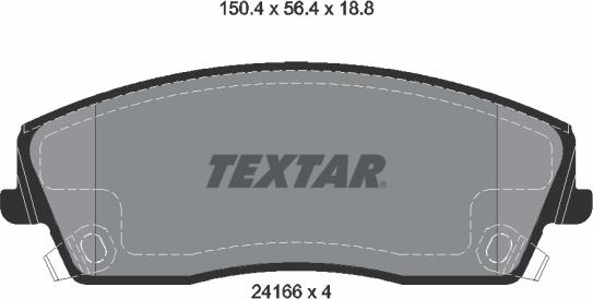 Textar 2416601 - Brake Pad Set, disc brake www.parts5.com