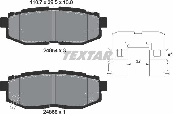 Textar 2485401 - Juego de pastillas de freno parts5.com