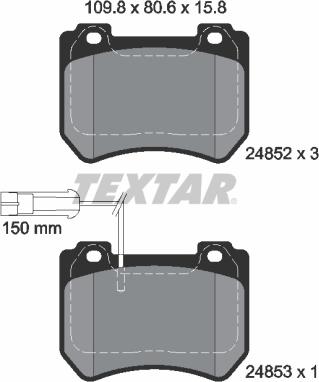 Textar 2485201 - Set placute frana,frana disc www.parts5.com