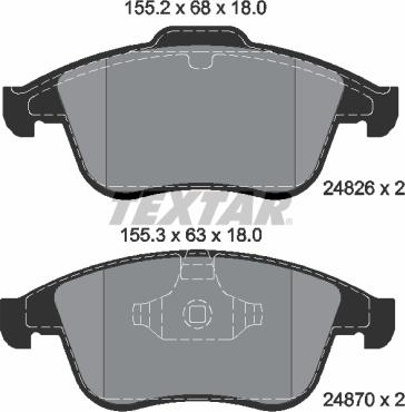 Textar 2482601 - Kit de plaquettes de frein, frein à disque www.parts5.com