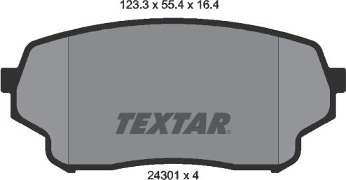 Textar 2430101 - Brake Pad Set, disc brake www.parts5.com