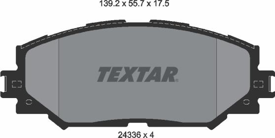 Textar 2433601 - Kit de plaquettes de frein, frein à disque www.parts5.com