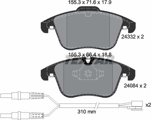 Textar 2433201 - Set placute frana,frana disc www.parts5.com